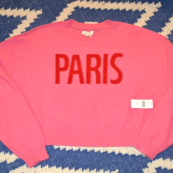 NWT Anthropologie Pilcro The Alani Cashmere Sweater Pullover Paris PINK XS - Picture 5 of 16
